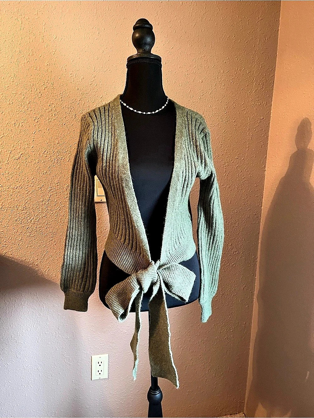 NWT Petal & Pup Brother Knit Tie Front Ribbed Cardigan Small boho